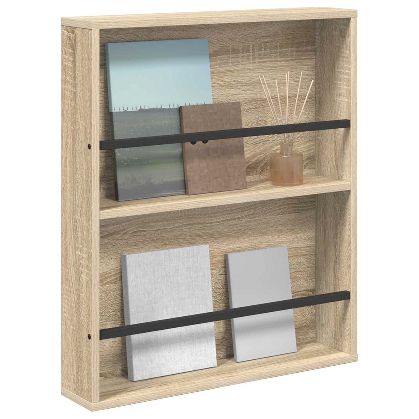 Magazin állvány Sonoma tölgy 60 x 12 x 70 cm Szerelt Fa