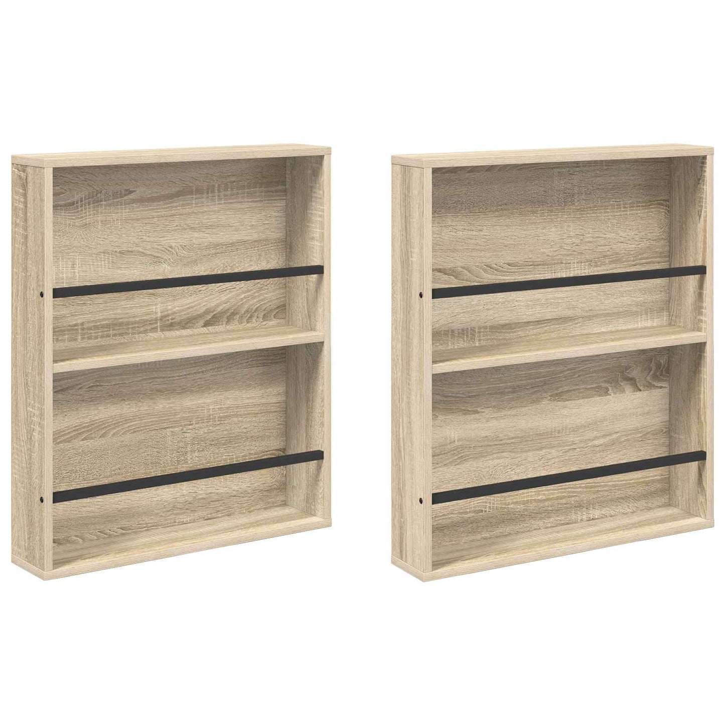Magazin állvány 2 db Sonoma tölgy 60 x 12 x 70 cm Szerelt Fa