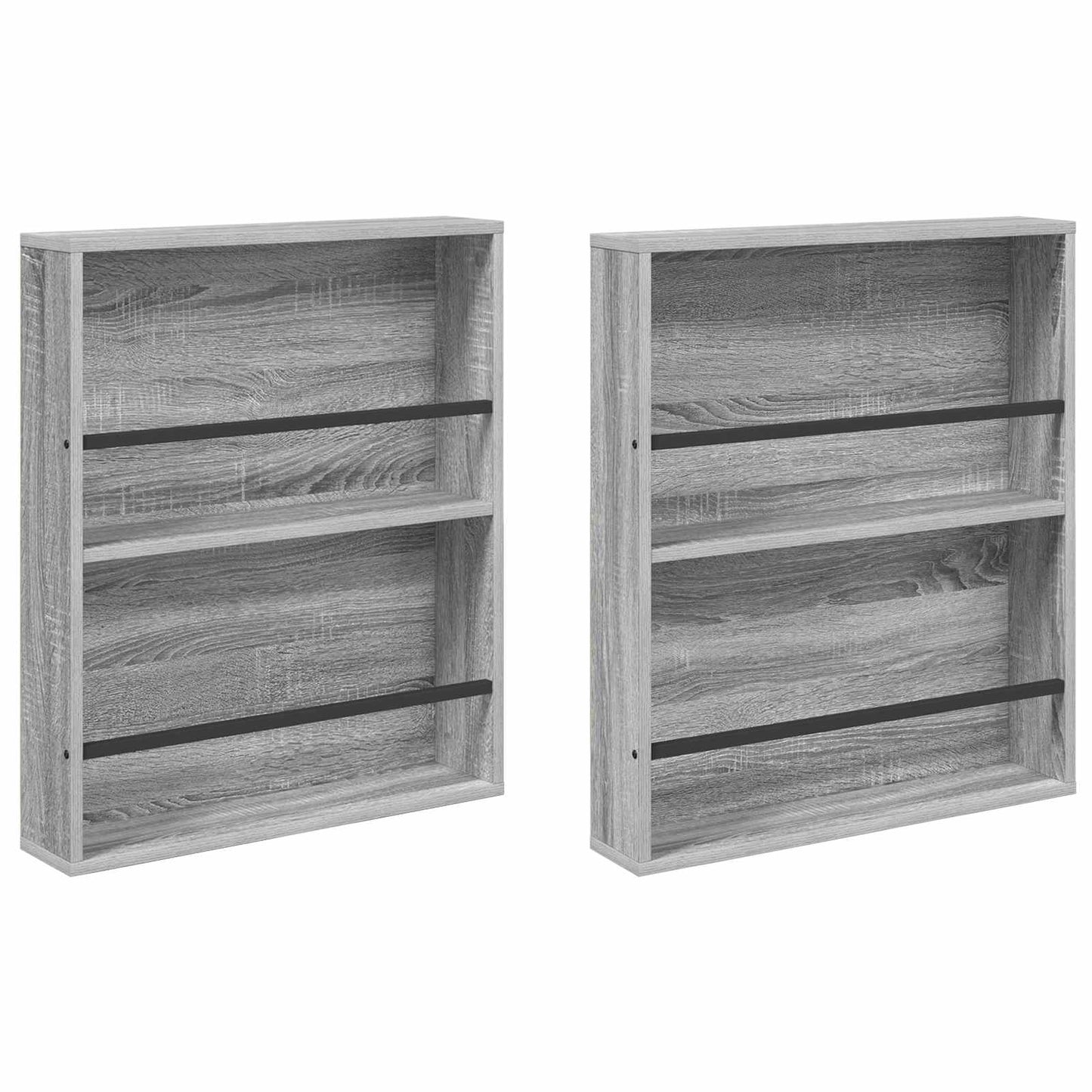 Magazin állvány 2 db Szürke Sonoma 60 x 12 x 70 cm Szerelt Fa
