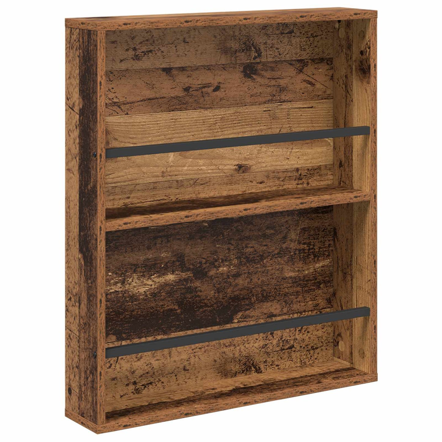Magazin állvány polcokkal Öreg fa 60 x 12 x 70 cm Faanyag