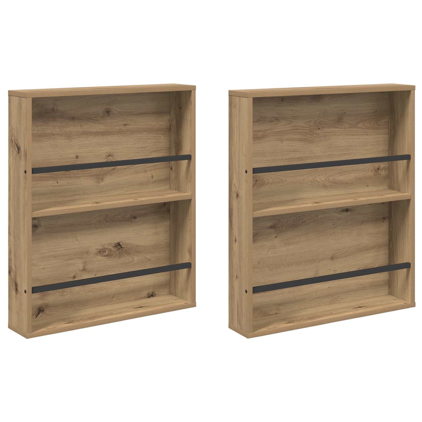 Magazin állvány 2 db Artisan tölgy 60 x 12 x 70 cm Szerelt Fa