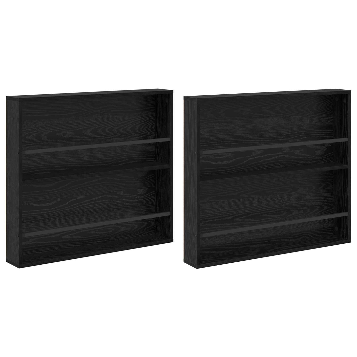 Magazin állvány 2 db Fekete tölgy 80 x 12 x 70 cm Szerelt Fa