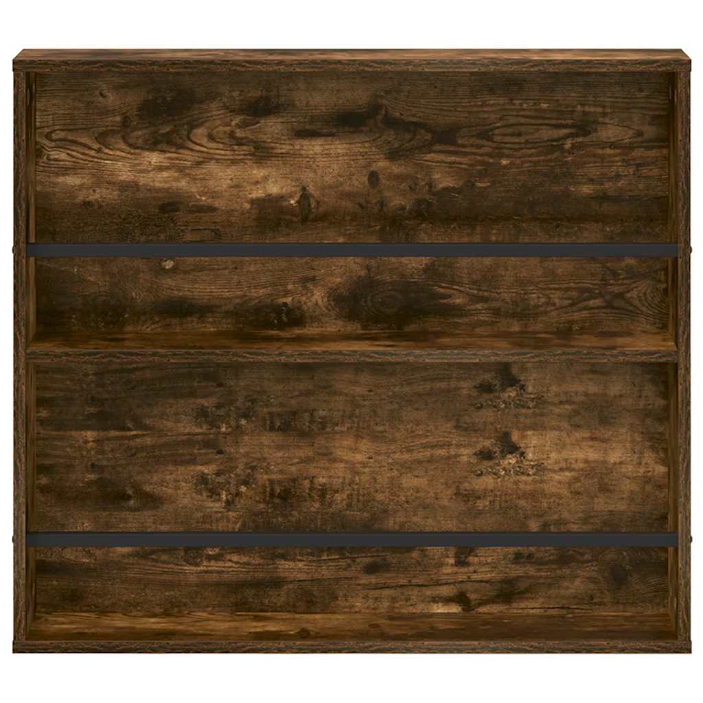 Magazin állvány 2 db Füstölt tölgy 80 x 12 x 70 cm Szerelt Fa
