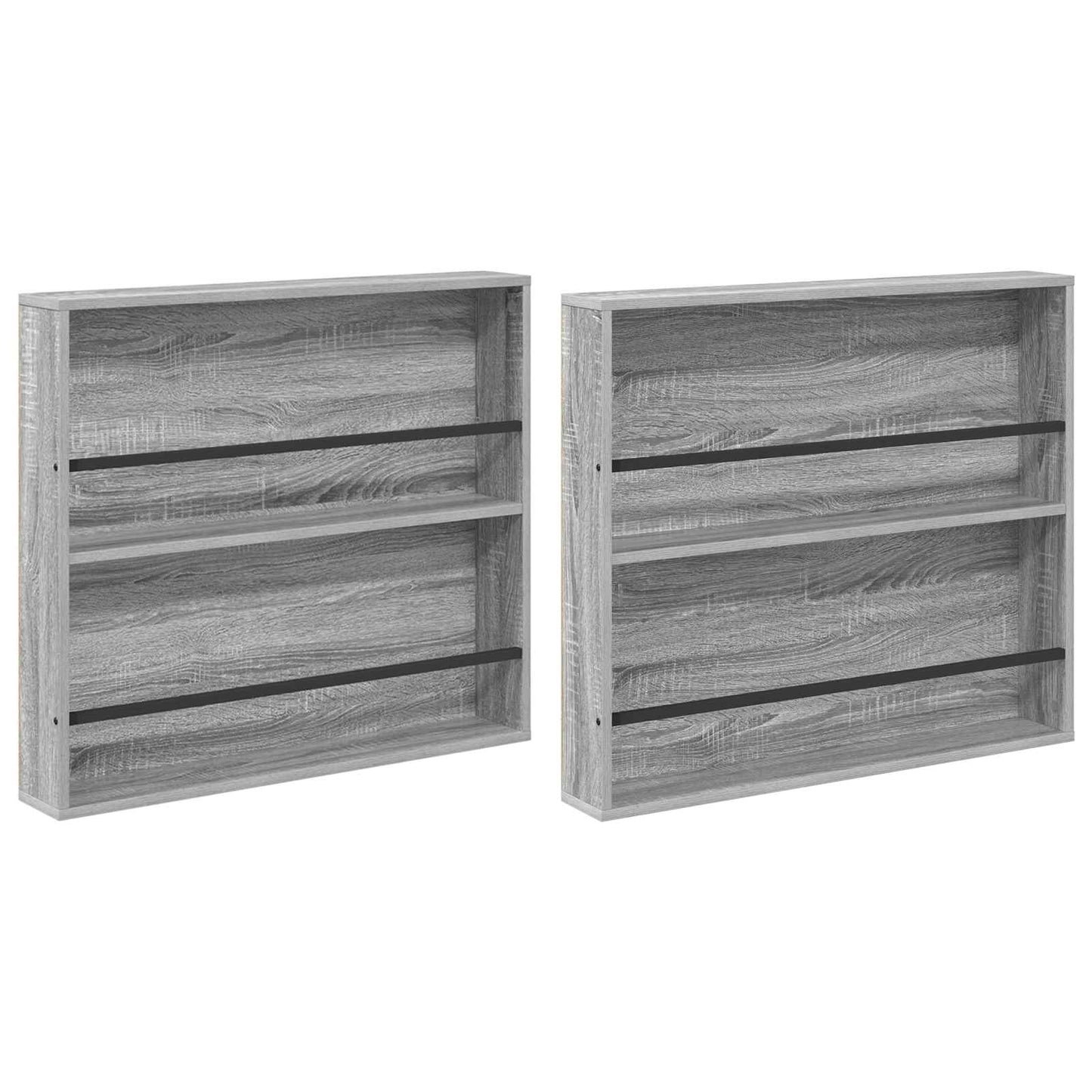 Magazin állvány 2 db Szürke Sonoma 80 x 12 x 70 cm Szerelt Fa