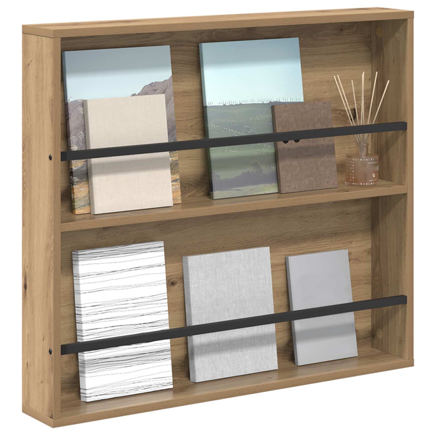 Magazin állvány Artisan tölgy 80 x 12 x 70 cm Szerelt Fa