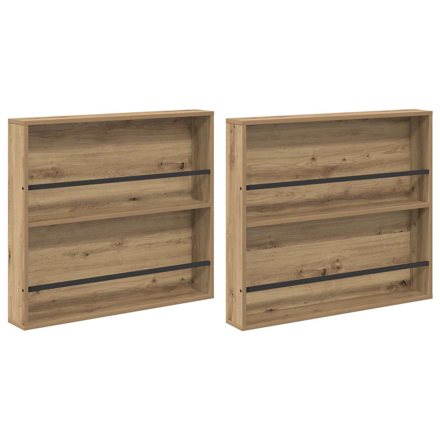 Magazin állvány 2 db Artisan tölgy 80 x 12 x 70 cm Faanyag