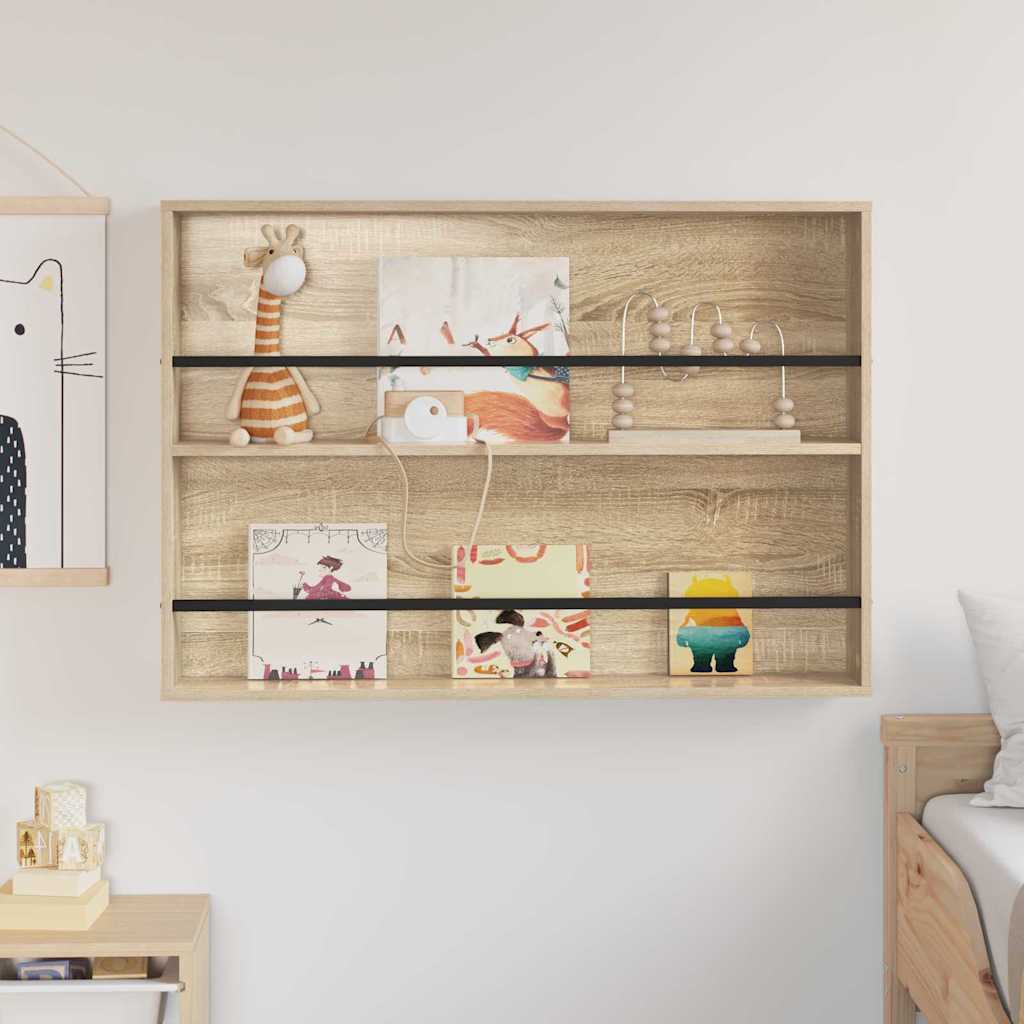 Magazin állvány Sonoma tölgy 100 x 12 x 70 cm Szerelt Fa