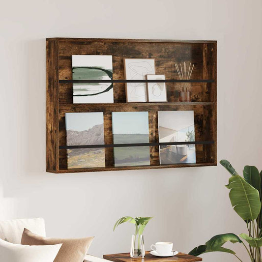 Magazin állvány Füstölt tölgy 100 x 12 x 70 cm Faanyag