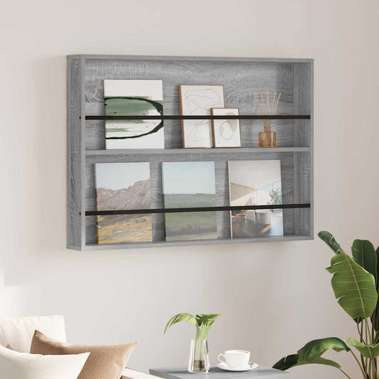 Magazin állvány Szürke Sonoma 100 x 12 x 70 cm Faanyag