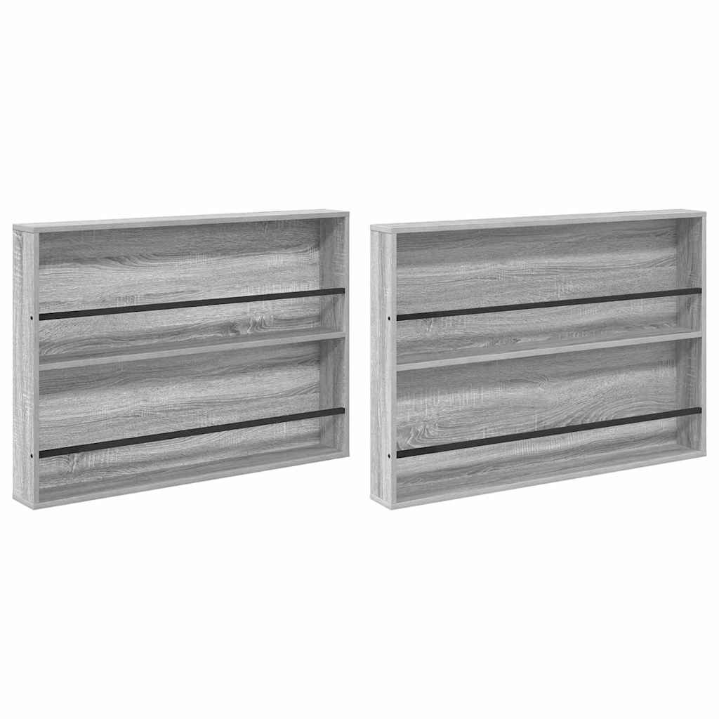 Magazin állvány 2 db Szürke Sonoma 100 x 12 x 70 cm Szerelt Fa