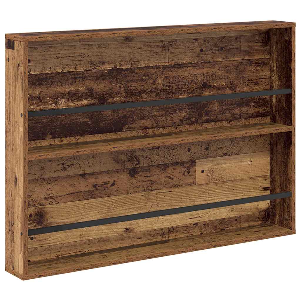 Magazin állvány 2 db Öreg fa 100 x 12 x 70 cm Szerelt Fa