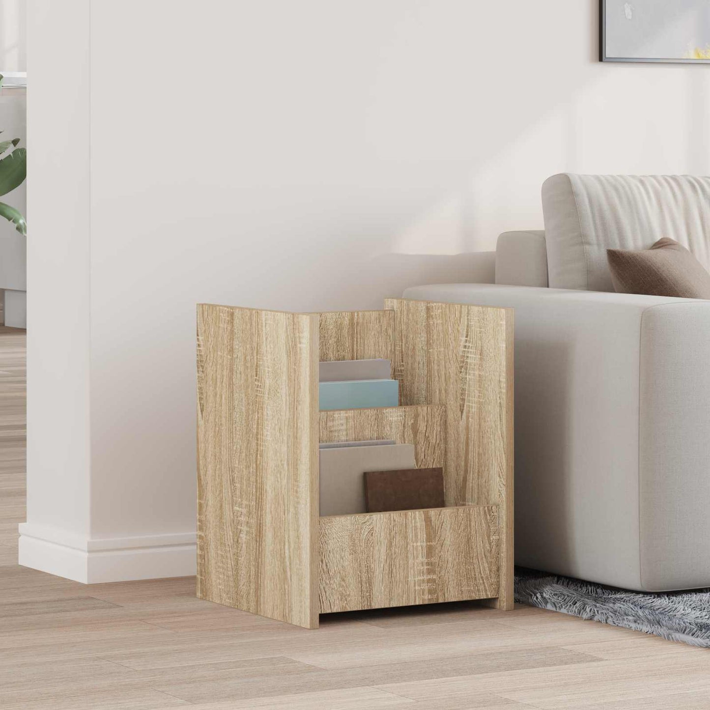 Magazin állvány Sonoma tölgy 35 x 35 x 45 cm Szerelt Fa