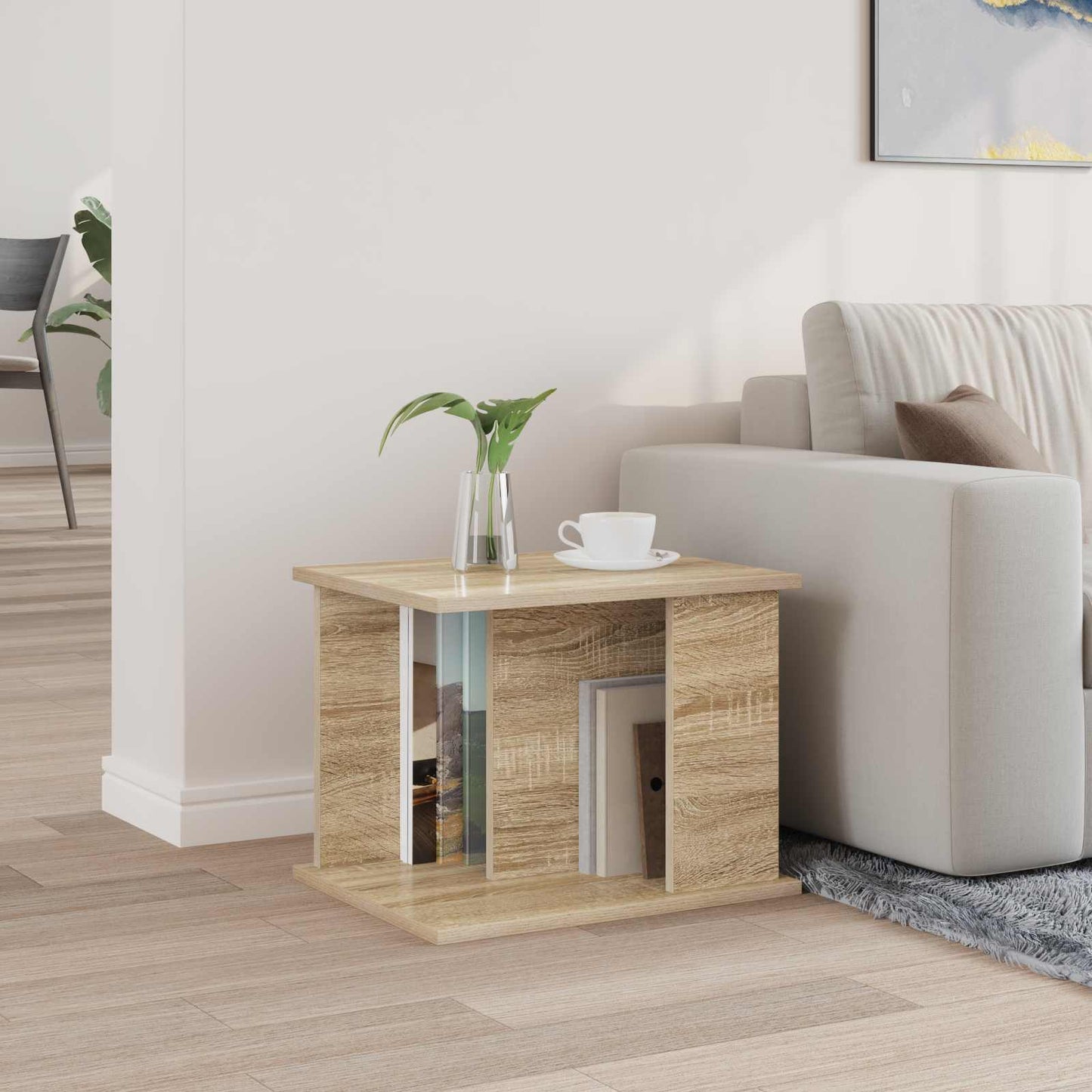 Magazin állvány Sonoma tölgy 35 x 35 x 45 cm Szerelt Fa