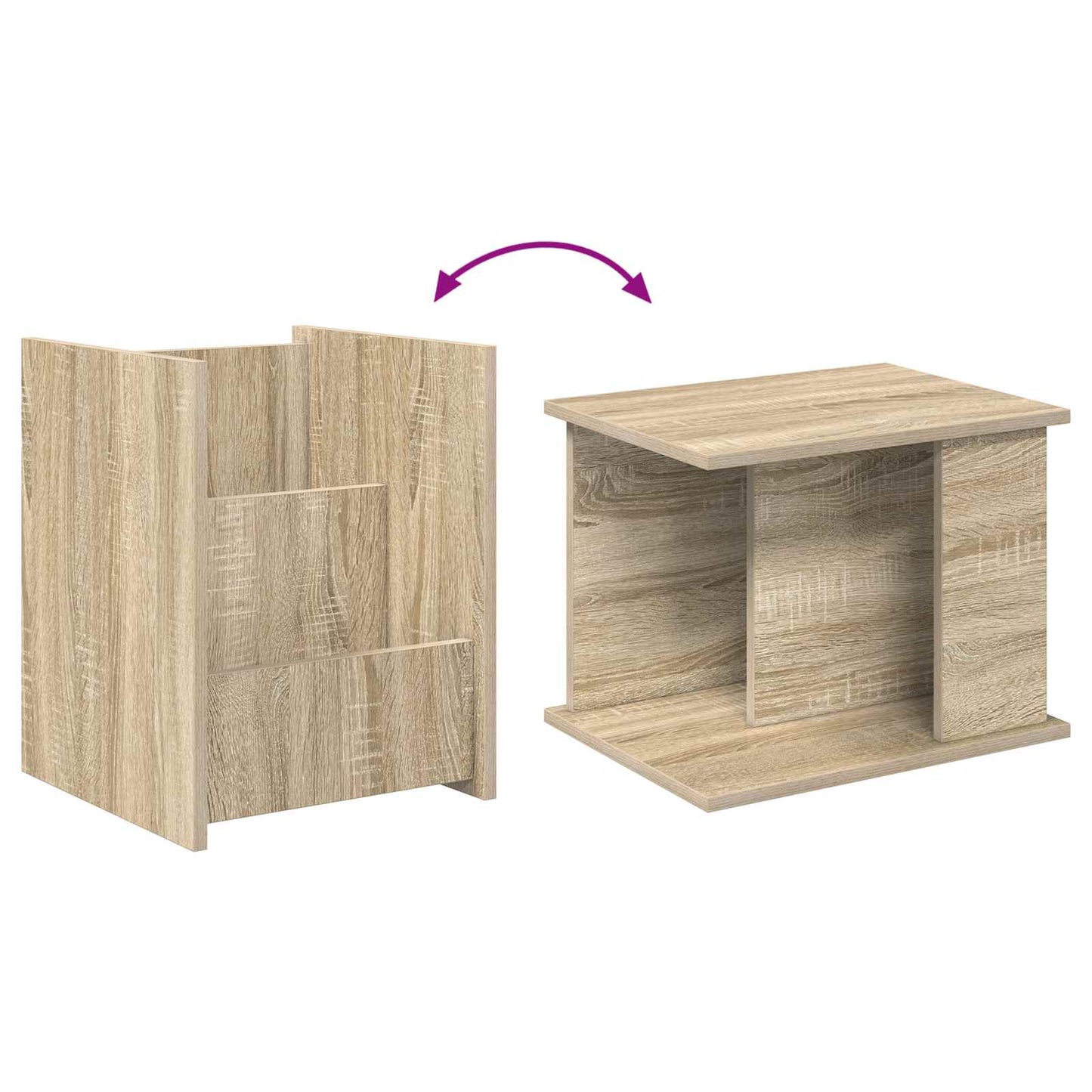 Magazin állvány Sonoma tölgy 35 x 35 x 45 cm Szerelt Fa