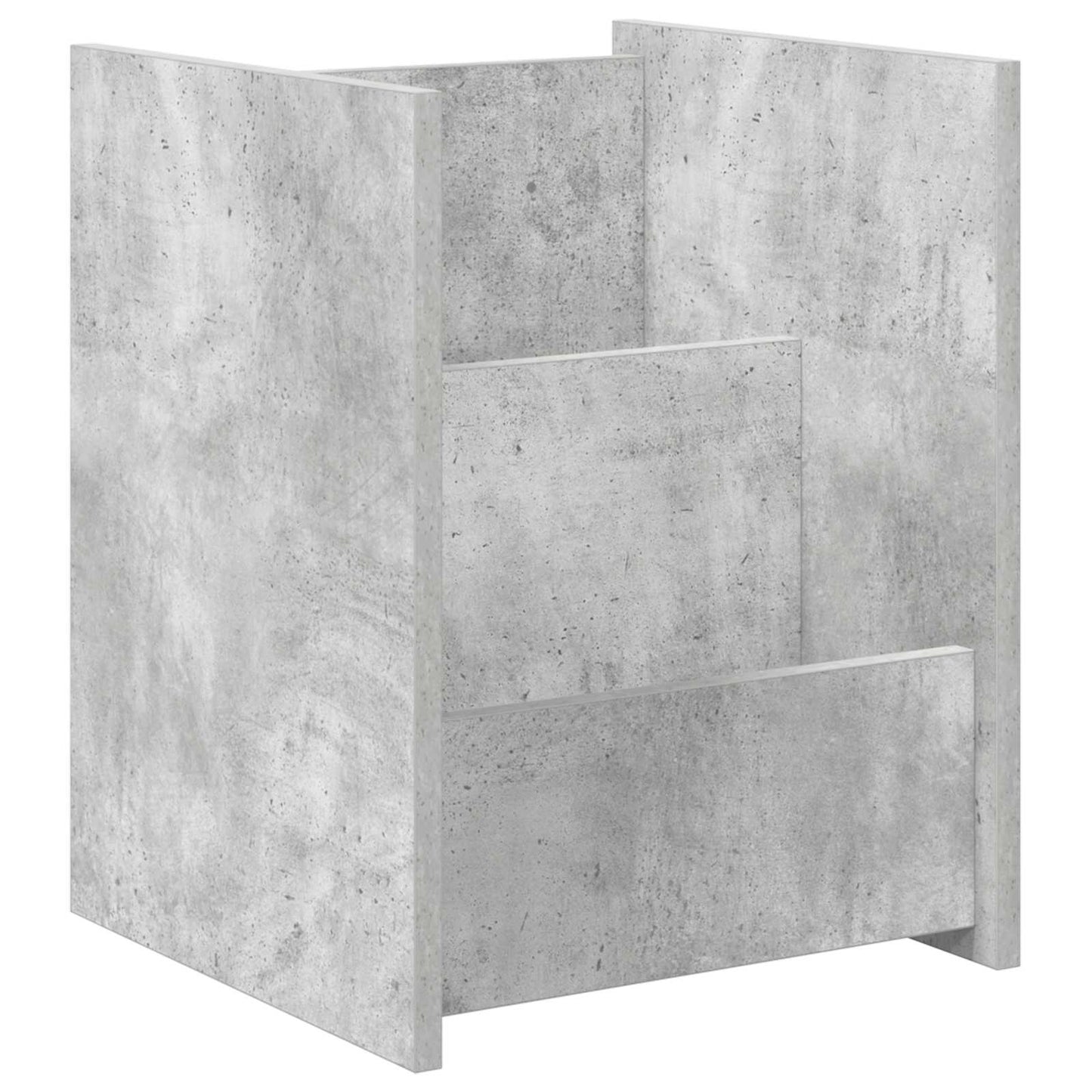 Magazin állvány Beton Szürke 35 x 35 x 45 cm Szerelt Fa