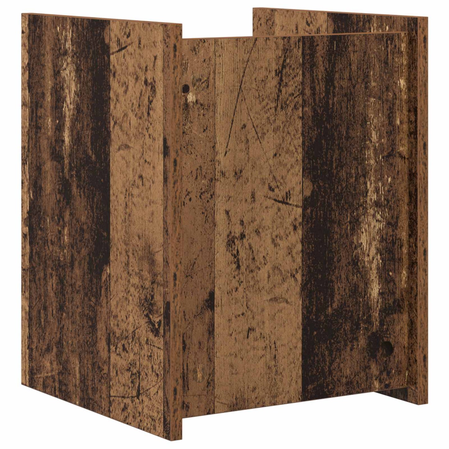 Magazin állvány polcokkal Öreg fa 35 x 35 x 45 cm Faanyag