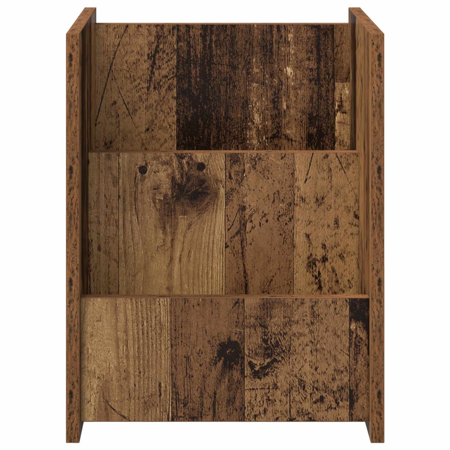 Magazin állvány polcokkal Öreg fa 35 x 35 x 45 cm Faanyag