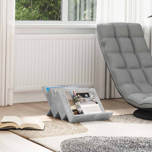 Magazin állvány Beton Szürke 53 x 40 x 28,5 cm Szerelt Fa
