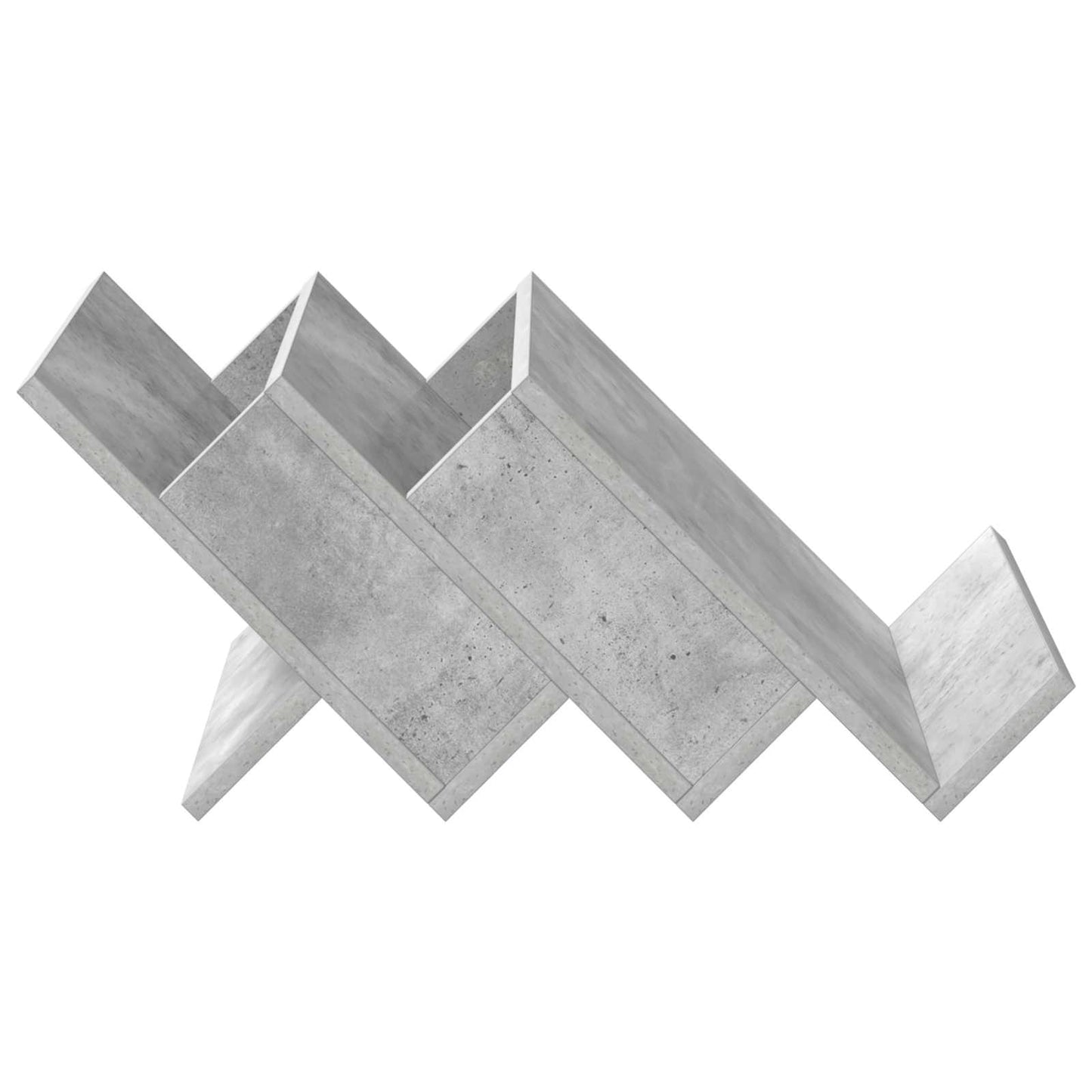 Magazin állvány Beton Szürke 53 x 40 x 28,5 cm Szerelt Fa