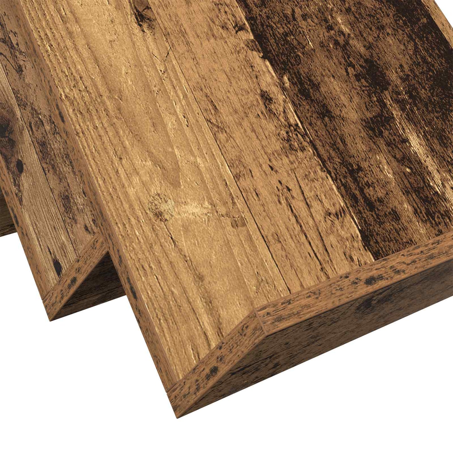Magazin állvány polcokkal Öreg fa 53 x 40 x 28,5 cm Szerelt Fa