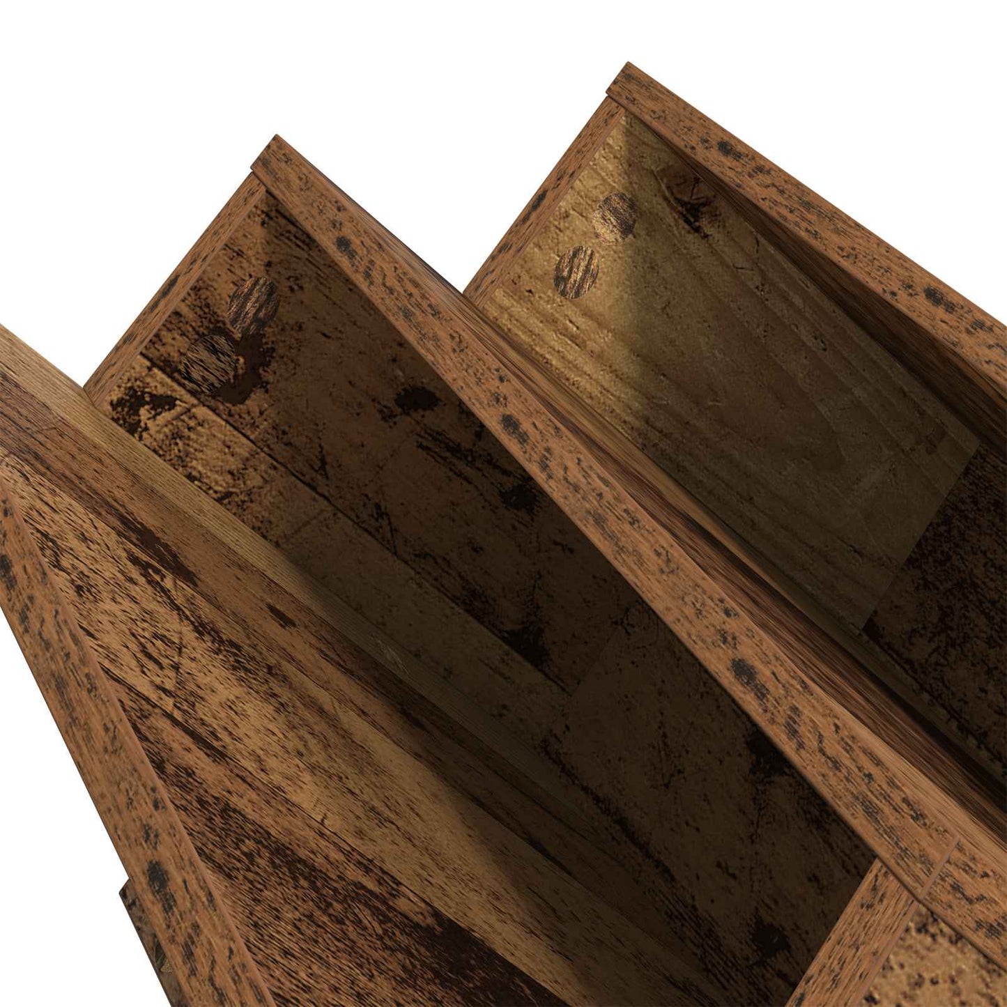 Magazin állvány polcokkal Öreg fa 53 x 40 x 28,5 cm Szerelt Fa