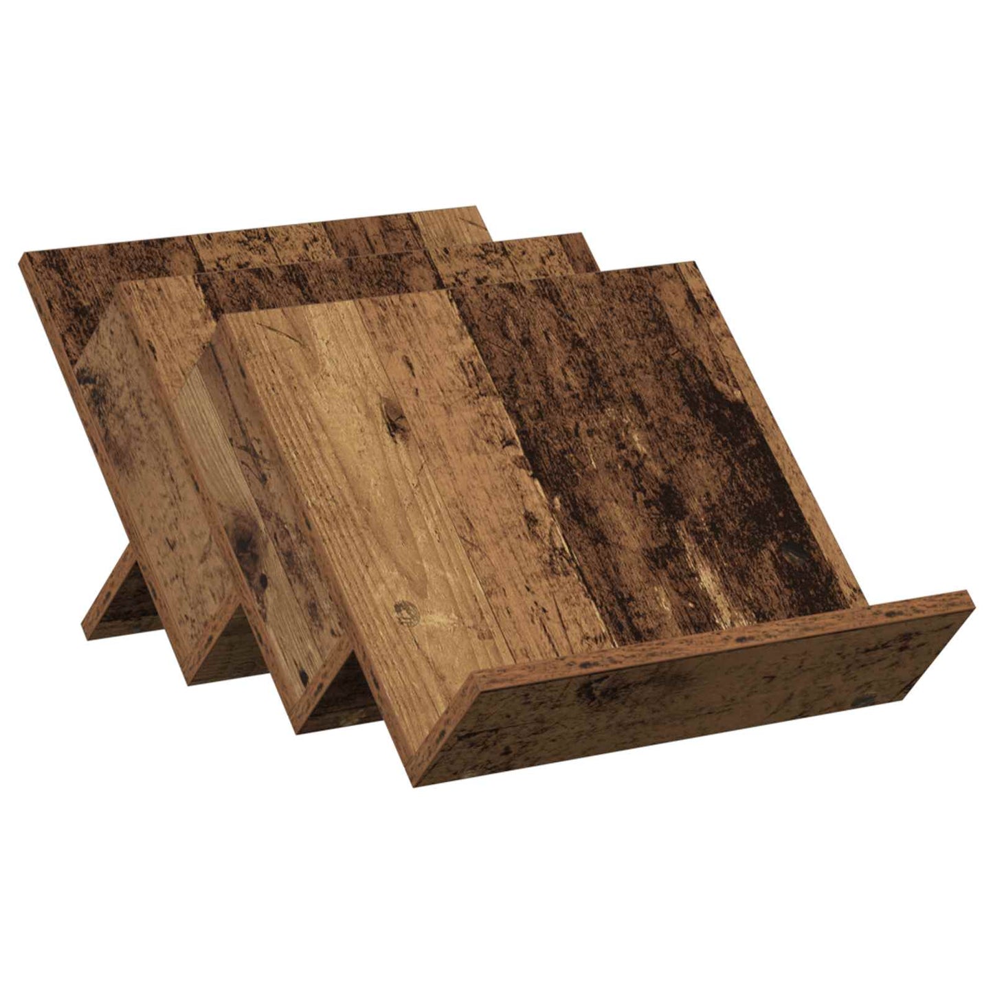 Magazin állvány polcokkal Öreg fa 53 x 40 x 28,5 cm Szerelt Fa