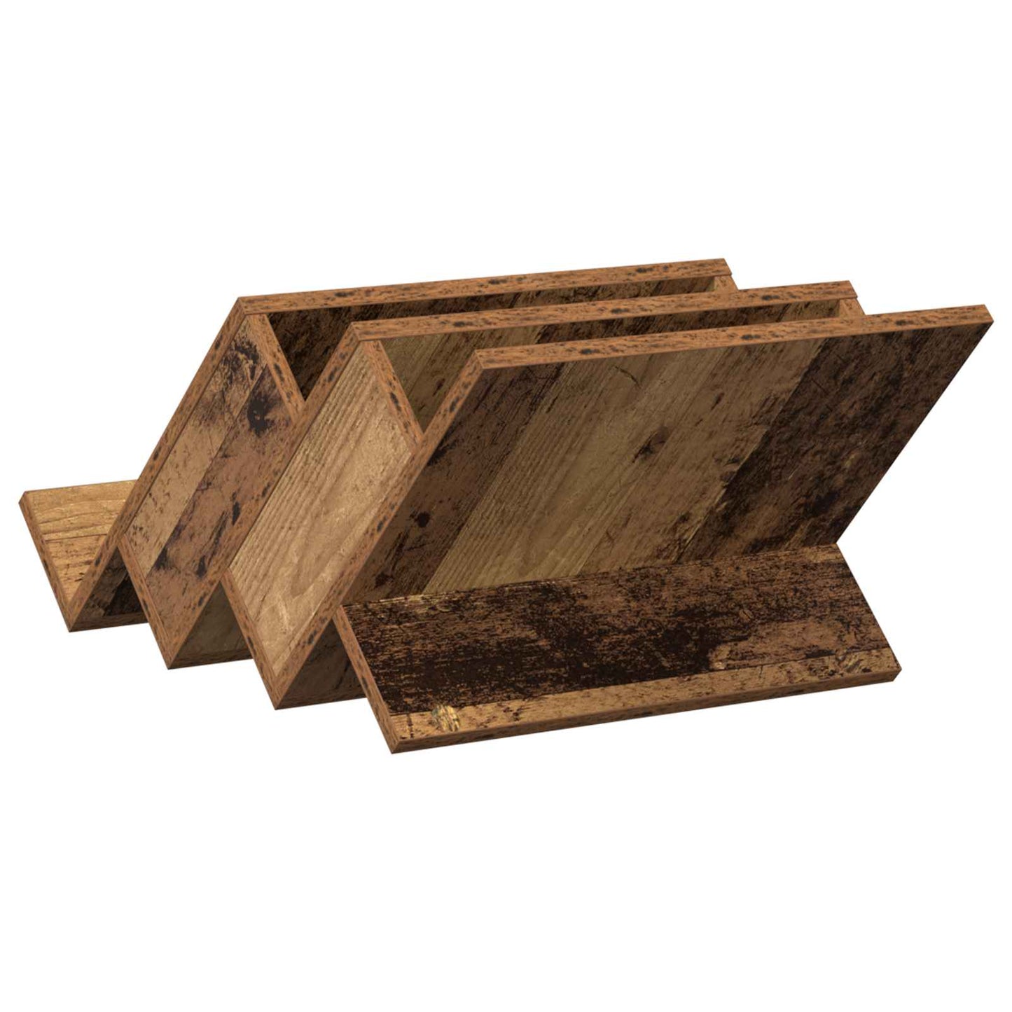 Magazin állvány polcokkal Öreg fa 53 x 40 x 28,5 cm Szerelt Fa