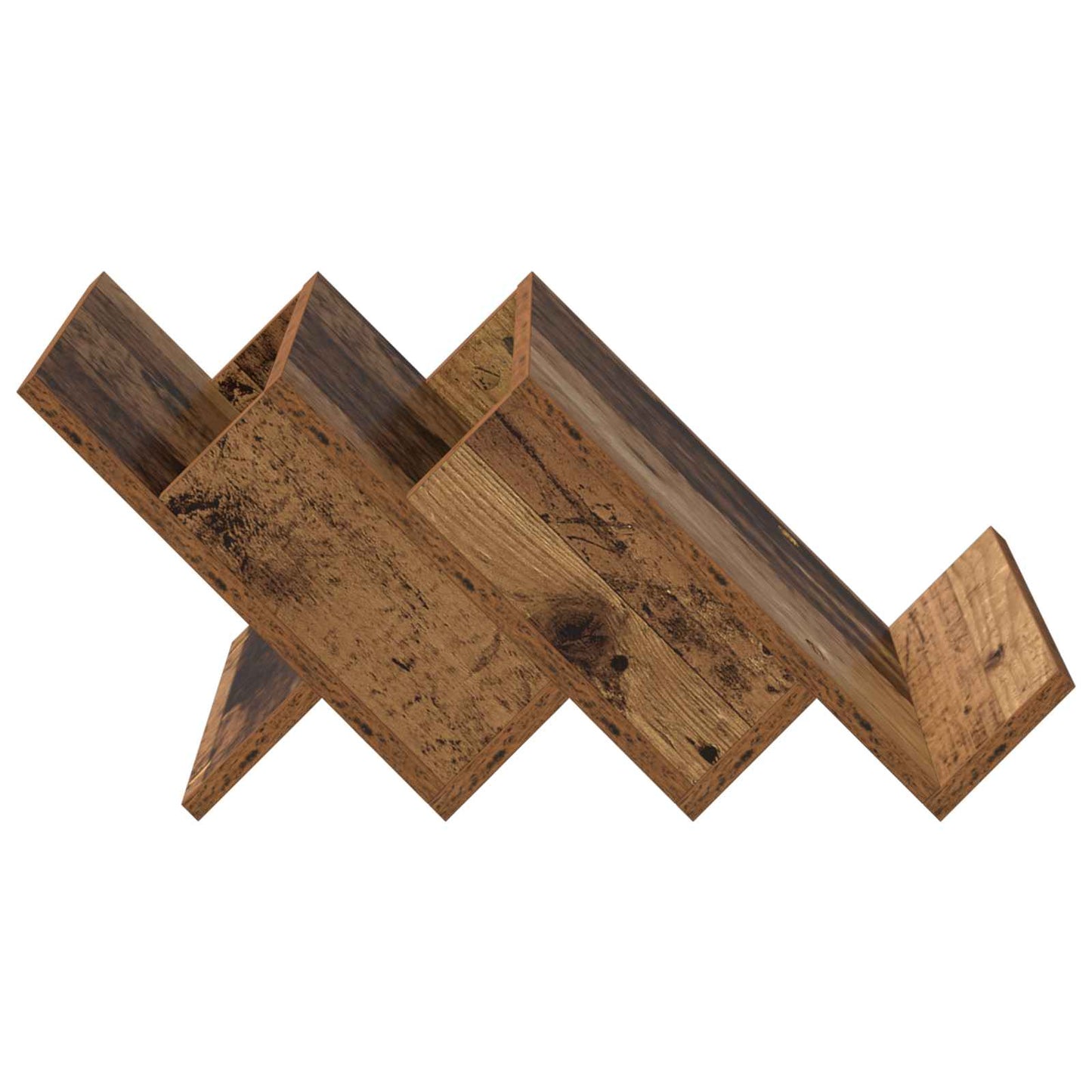 Magazin állvány polcokkal Öreg fa 53 x 40 x 28,5 cm Szerelt Fa