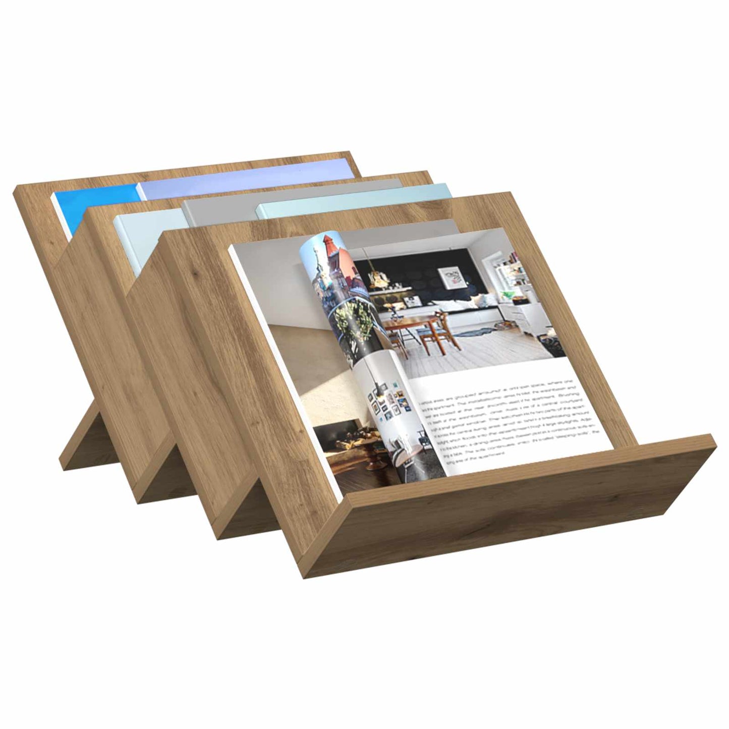Magazin állvány Artisan tölgy 53 x 40 x 28,5 cm Szerelt Fa