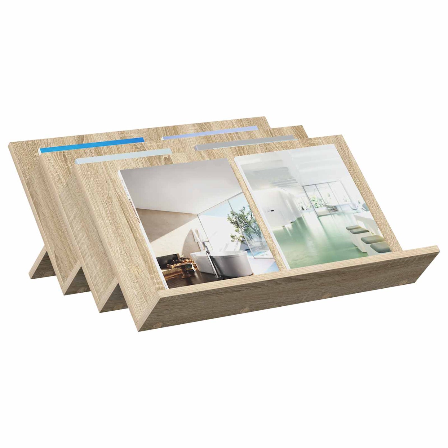 Magazin állvány Sonoma tölgy 65 x 53 x 28,5 cm Szerelt Fa