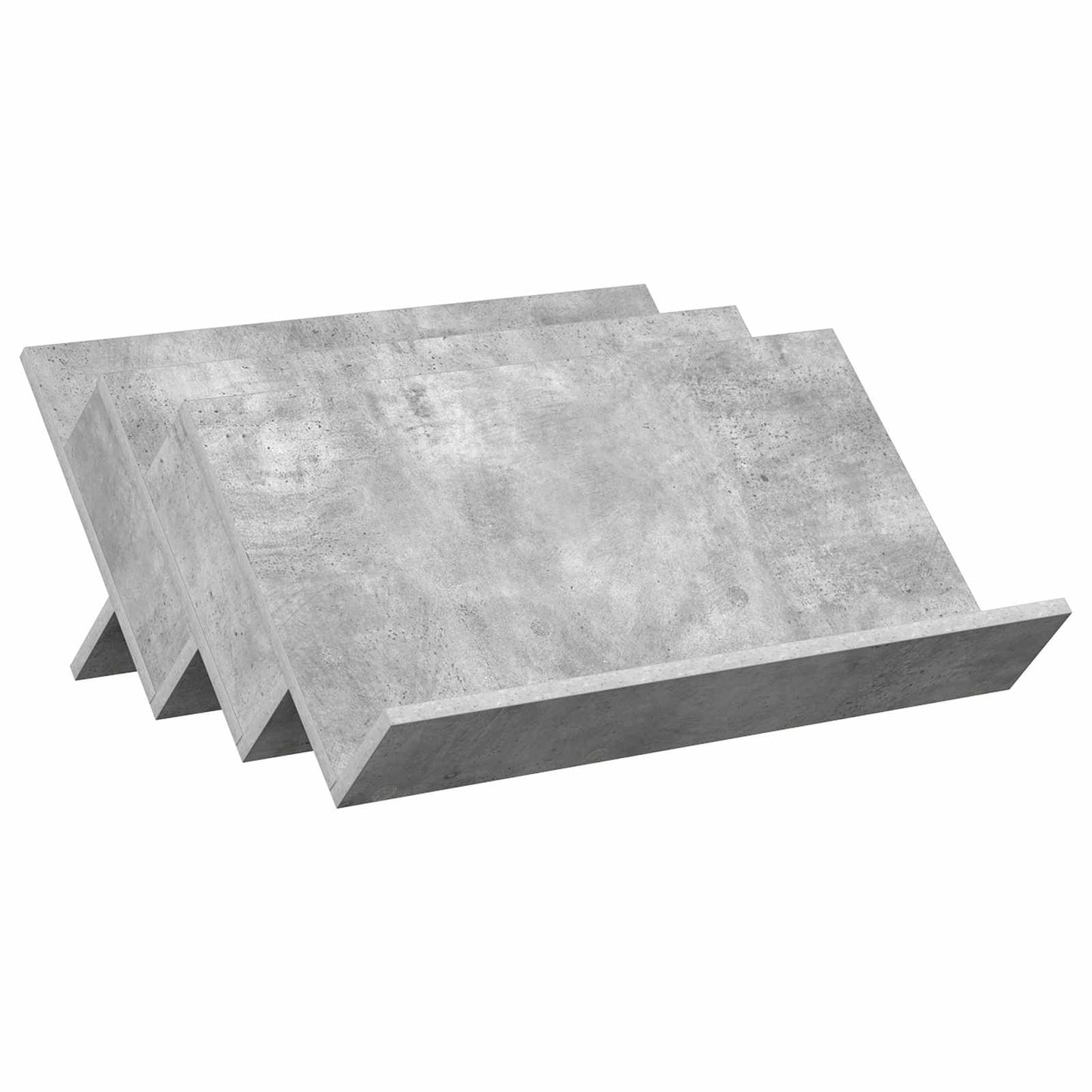 Magazin állvány Beton Szürke 65 x 53 x 28,5 cm Szerelt Fa