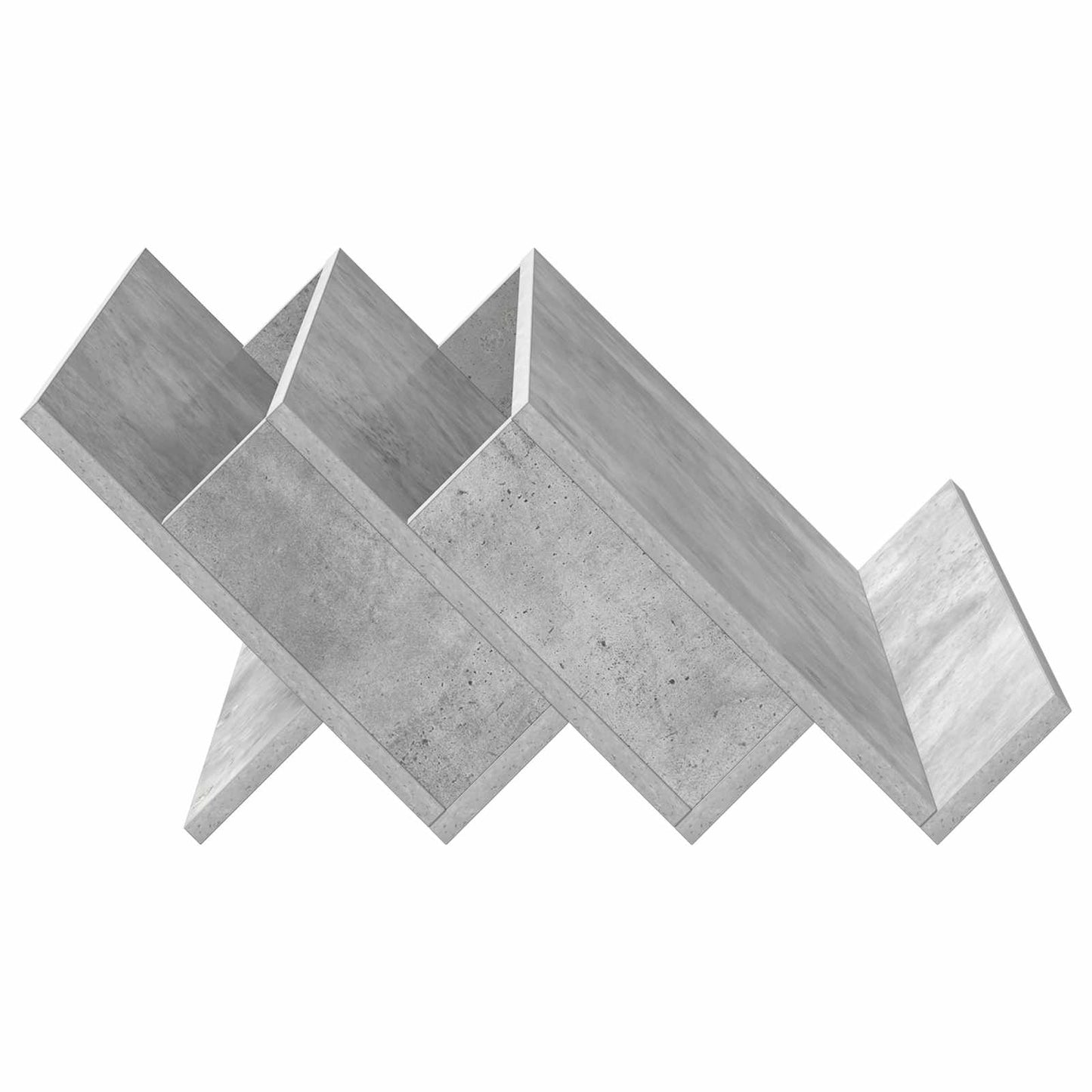 Magazin állvány Beton Szürke 65 x 53 x 28,5 cm Szerelt Fa