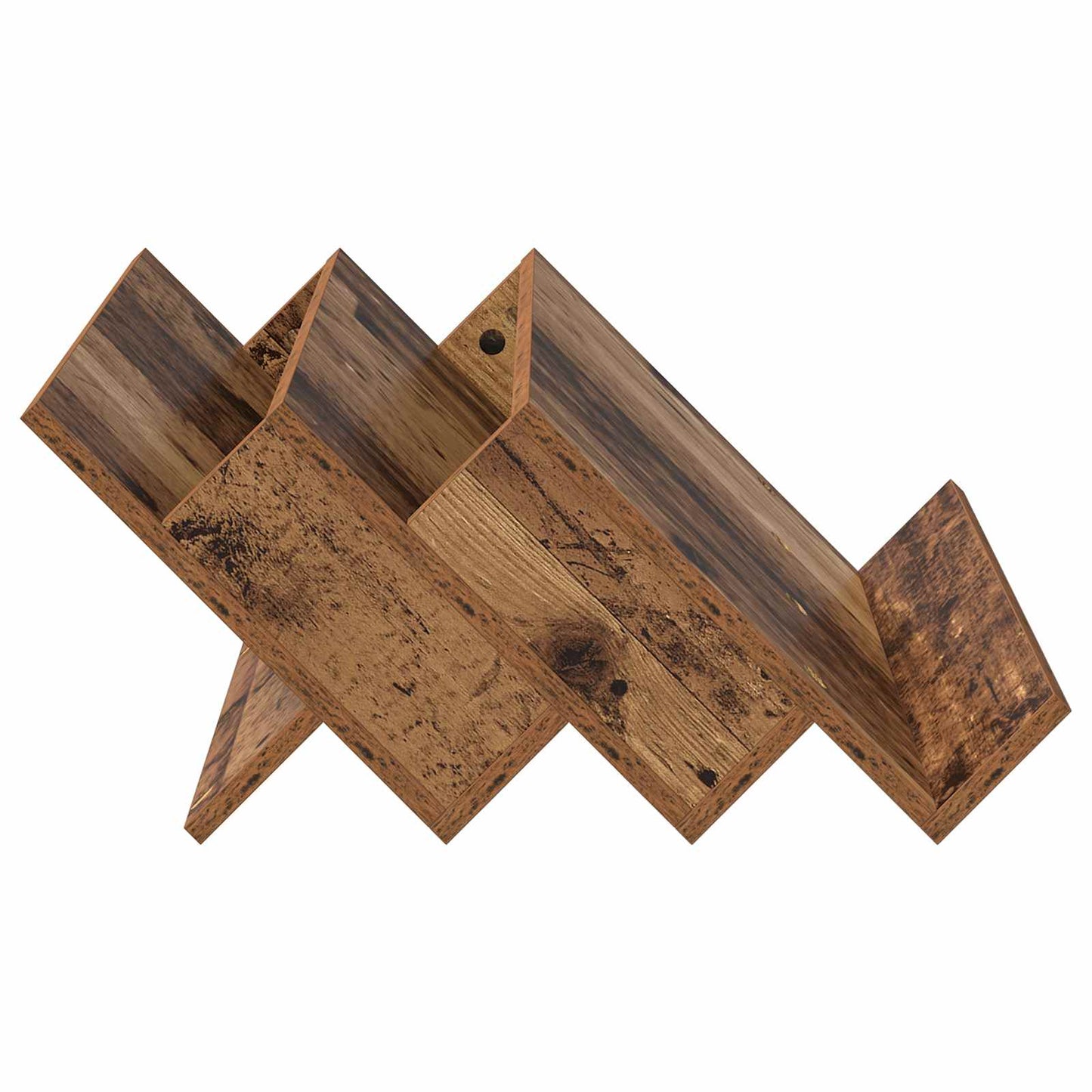 Magazin állvány polcokkal Öreg fa 65 x 53 x 28,5 cm Szerelt Fa