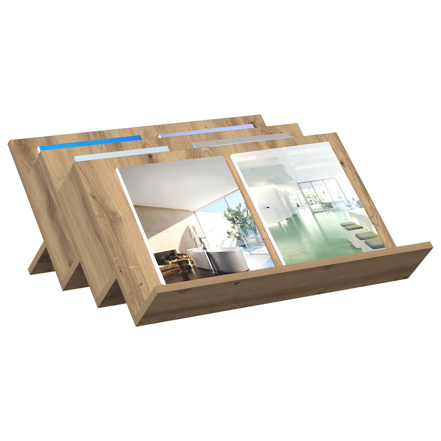 Magazin állvány Artisan tölgy 65 x 53 x 28,5 cm Szerelt Fa
