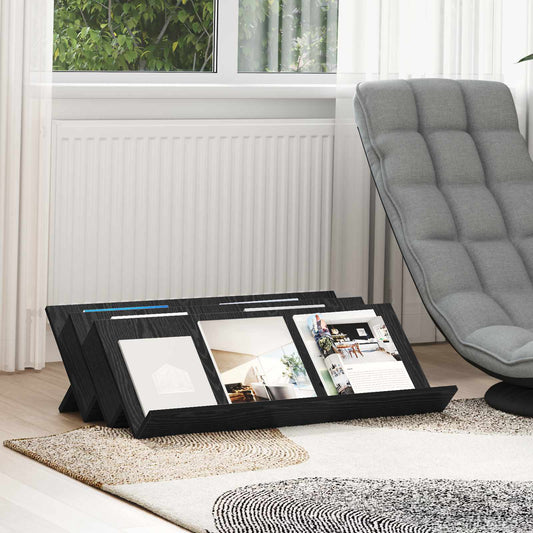 Magazin állvány Fekete tölgy 90 x 53 x 28,5 cm Faanyag