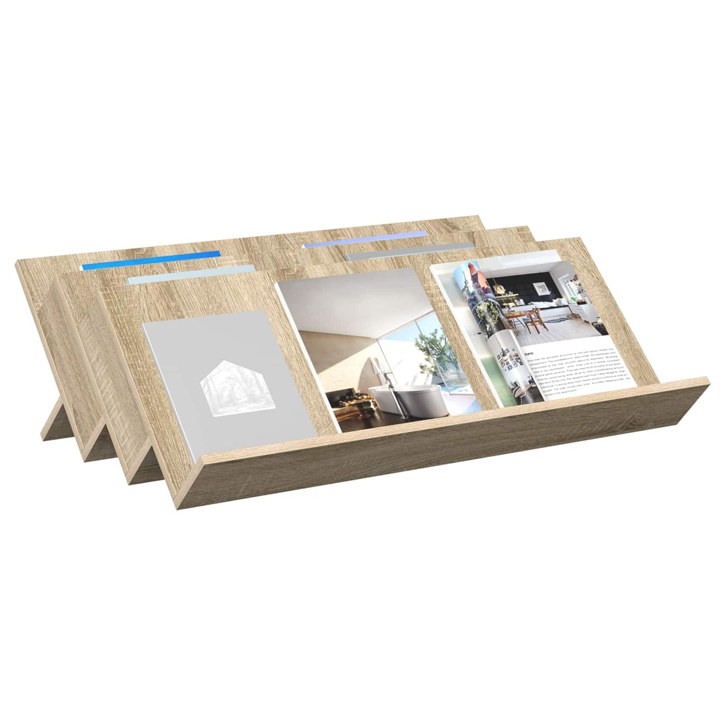 Magazin állvány Sonoma tölgy 90 x 53 x 28,5 cm Szerelt Fa