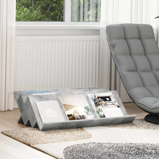 Magazin állvány Beton Szürke 90 x 53 x 28,5 cm Faanyag