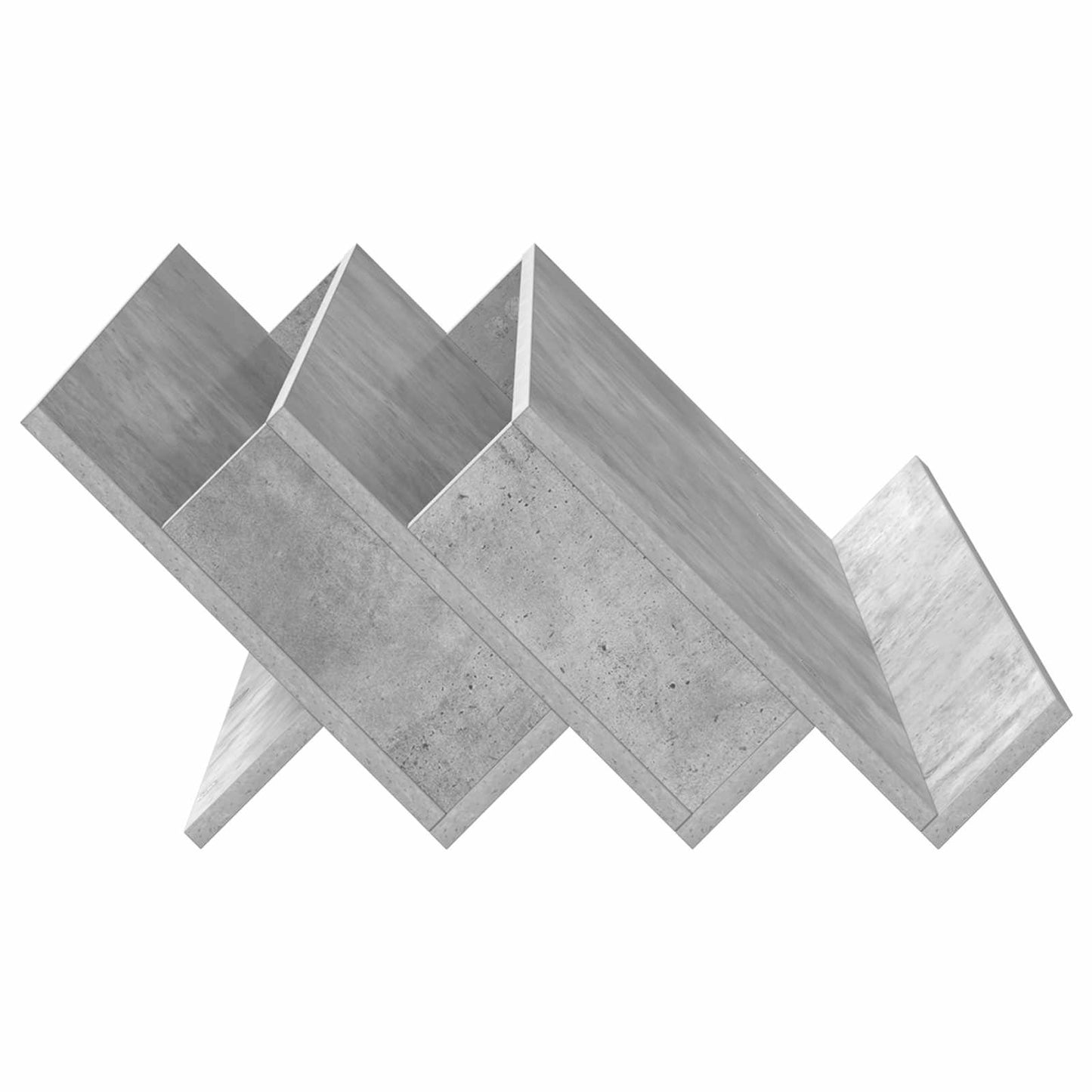 Magazin állvány Beton Szürke 90 x 53 x 28,5 cm Szerelt Fa