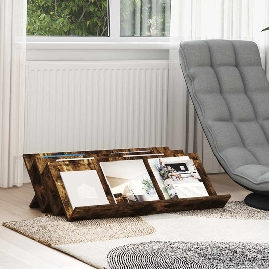 Magazin állvány Füstölt tölgy 90 x 53 x 28,5 cm Faanyag