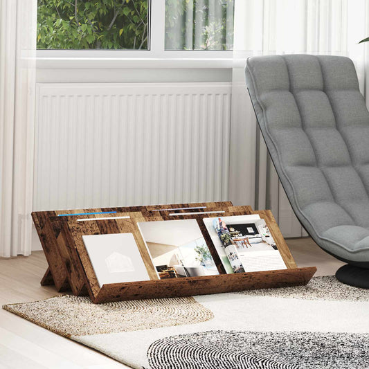 Magazin állvány polcokkal Öreg fa 90 x 53 x 28,5 cm Faanyag