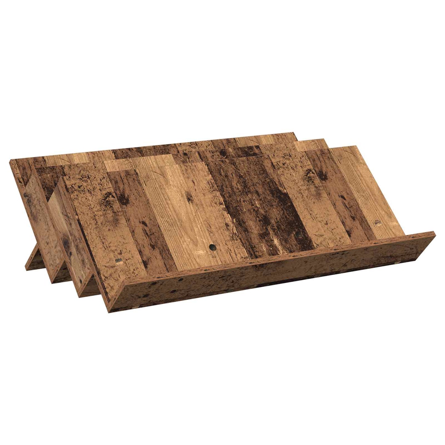 Magazin állvány polcokkal Öreg fa 90 x 53 x 28,5 cm Szerelt Fa