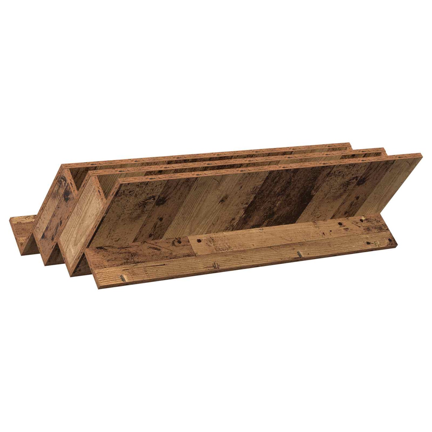 Magazin állvány polcokkal Öreg fa 90 x 53 x 28,5 cm Szerelt Fa