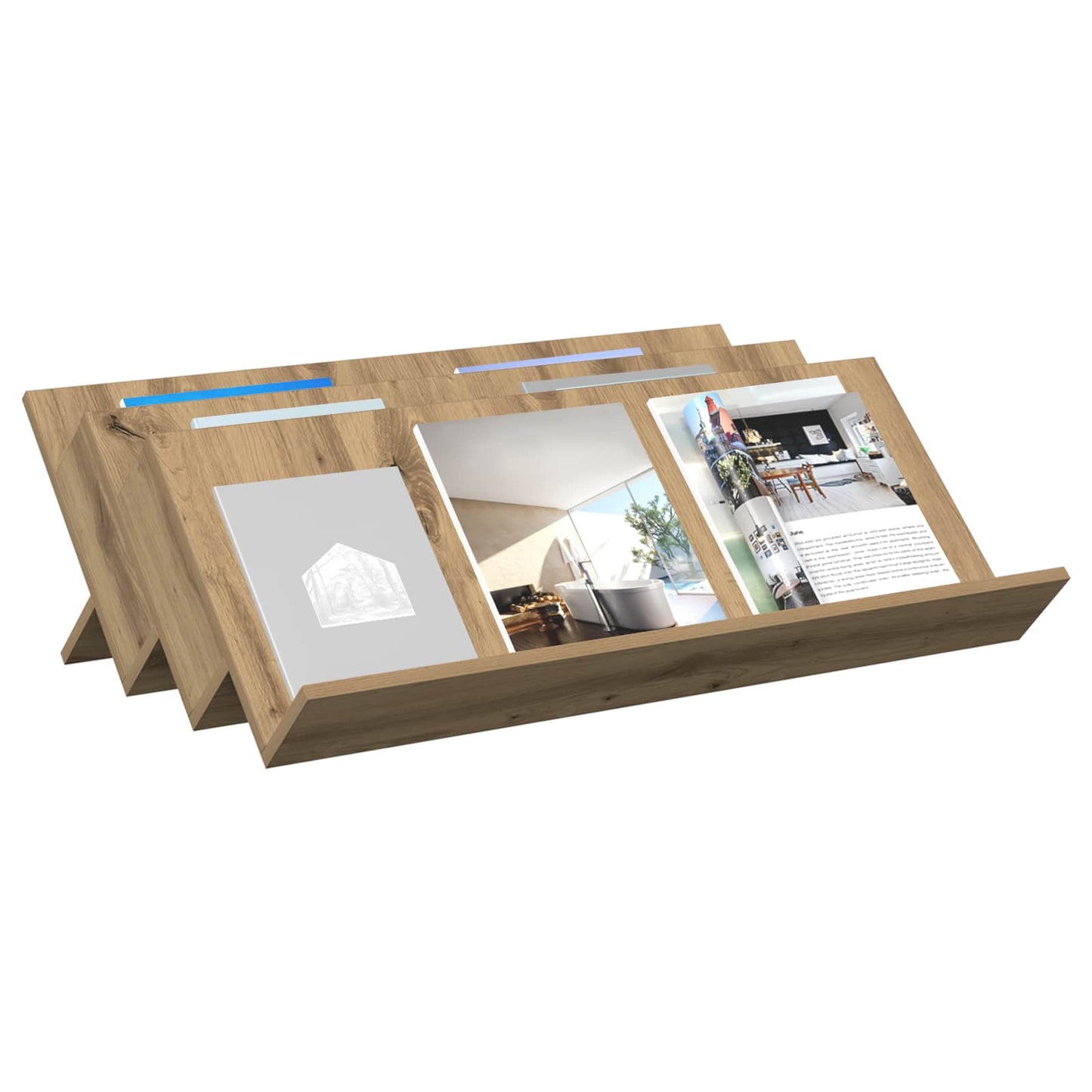 Magazin állvány Artisan tölgy 90 x 53 x 28,5 cm Szerelt Fa
