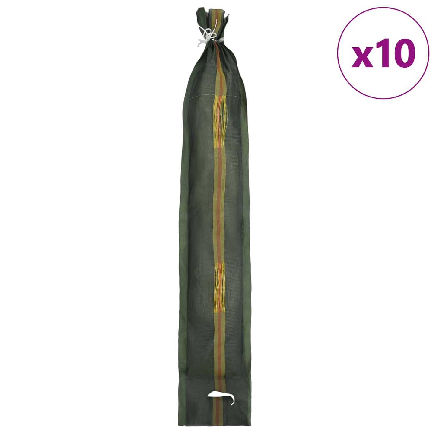 Homokzsákok 10 pcs Sötétzöld 100 x 25 cm HDPE