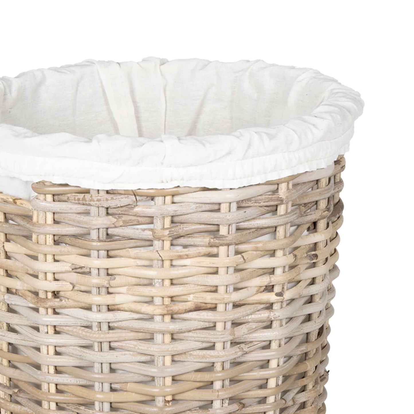 Fedeles mosókosár 2 pcs Természetes szürke Kubu rattán