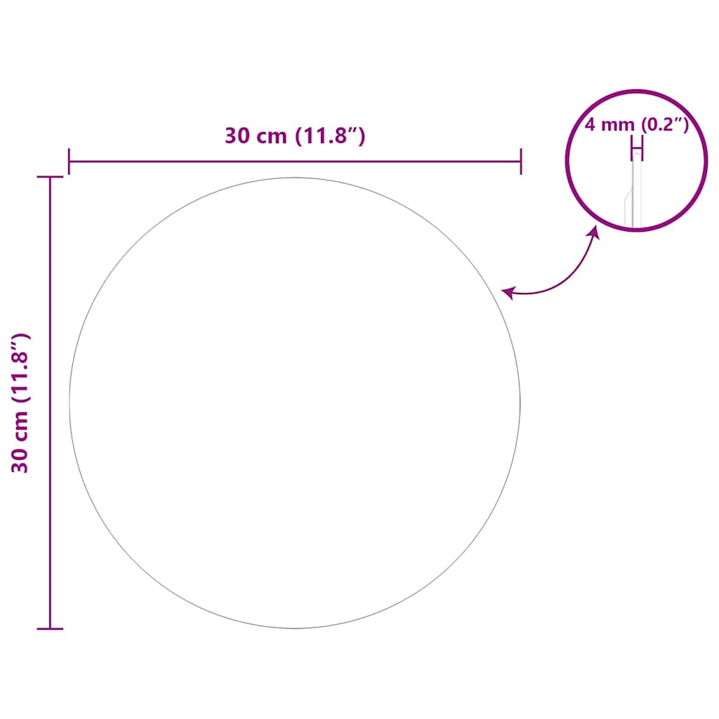 Fali tükör Kerek Ø 30 cm edzett üveg