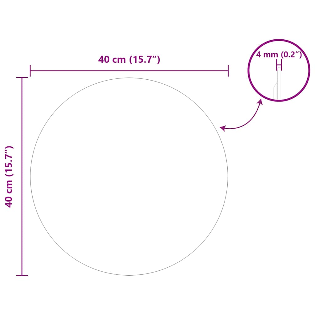 Fali tükör Kerek Ø 40 cm edzett üveg