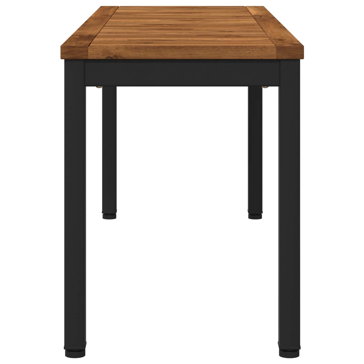 Kerti pad 108,5 x 35 x 45 cm Tömör Akácfa Természetes és Fekete