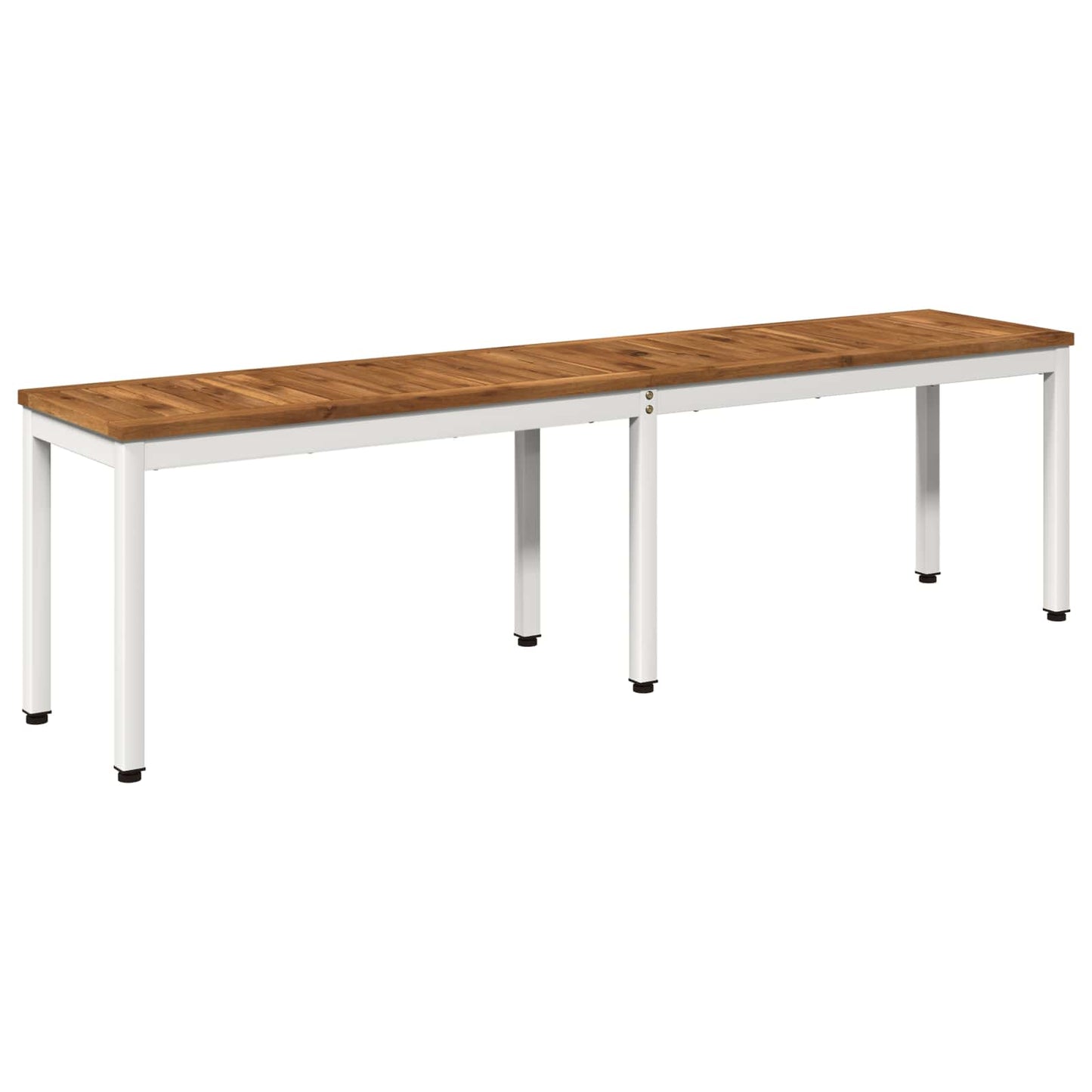 Kerti pad 161 x 35 x 45 cm Tömör Akácfa Természetes és Fehér