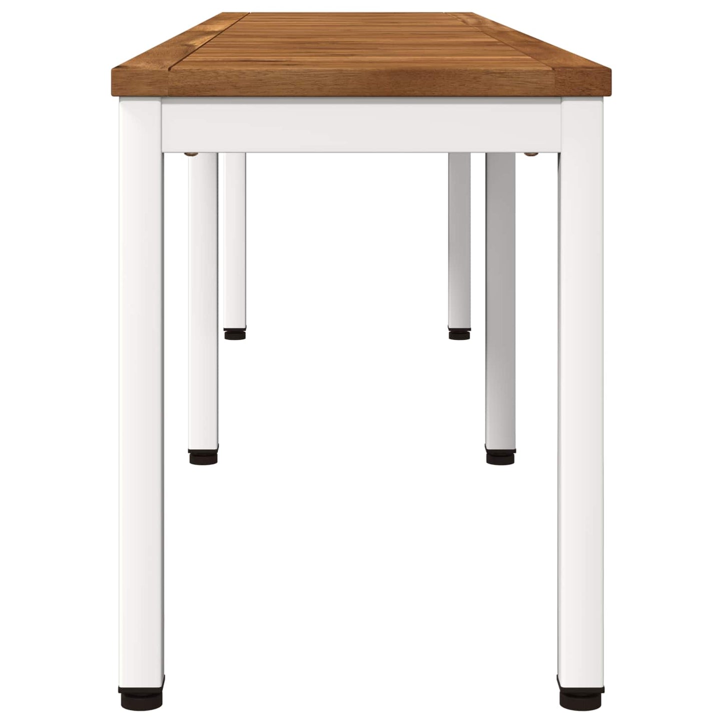 Kerti pad 161 x 35 x 45 cm Tömör Akácfa Természetes és Fehér